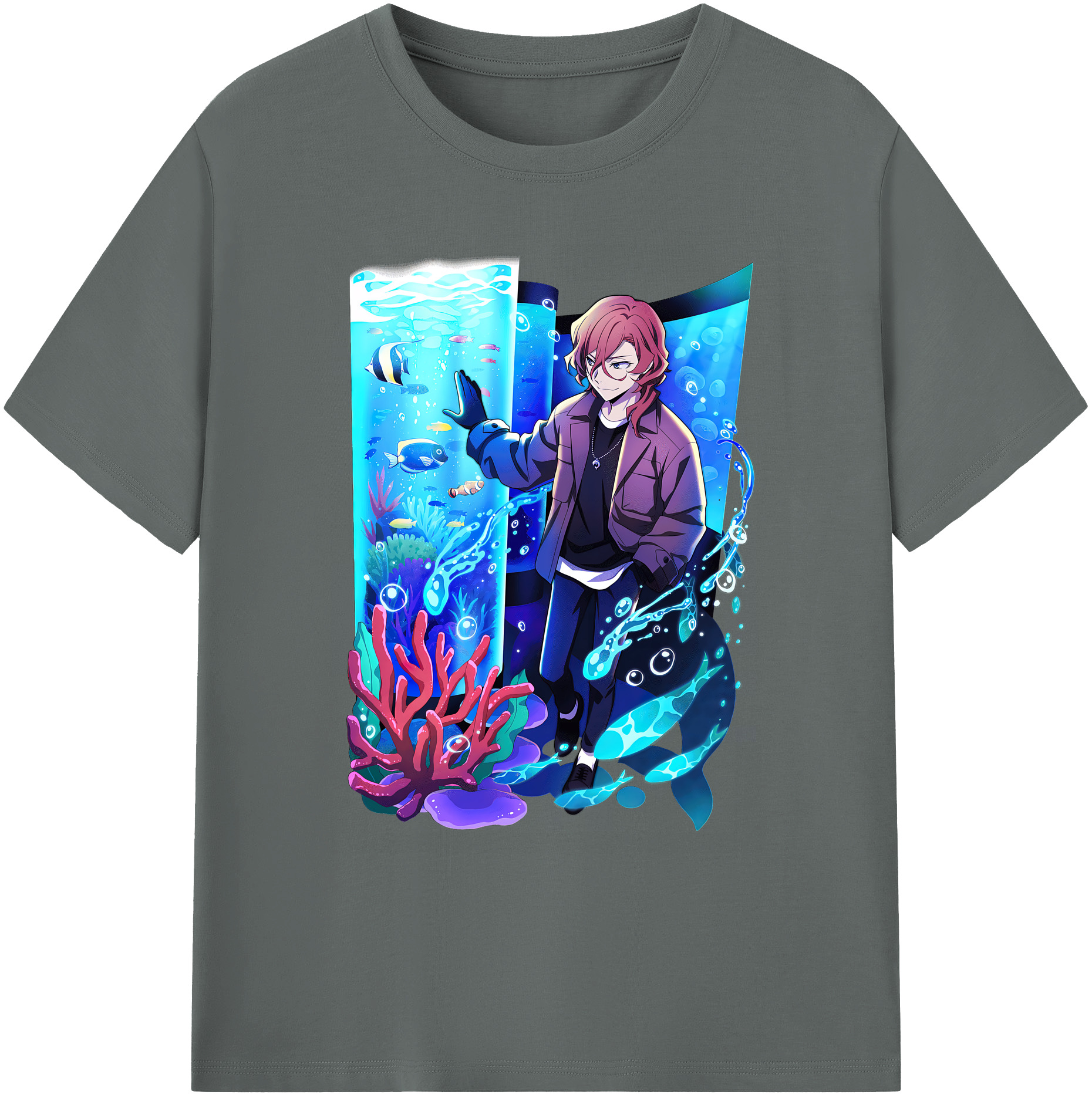 （画像用） 文豪ストレイドッグス Bungo Stray Dogs 綿100％ メンズ半袖Tシャツ｜肌触りやわらか＆通気性